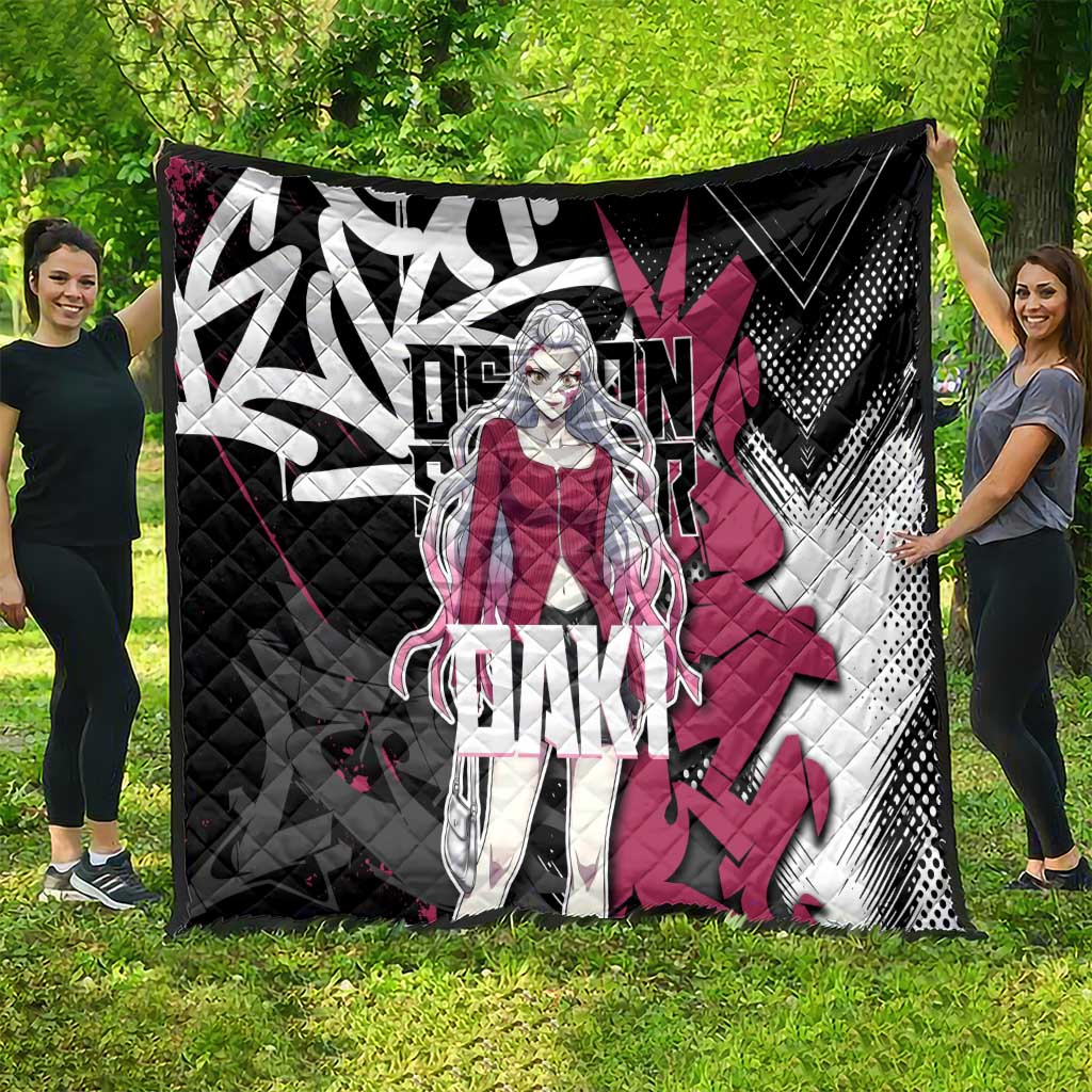 Daki Demon Slayer Quilt Pink Graffiti Anime Aesthetic