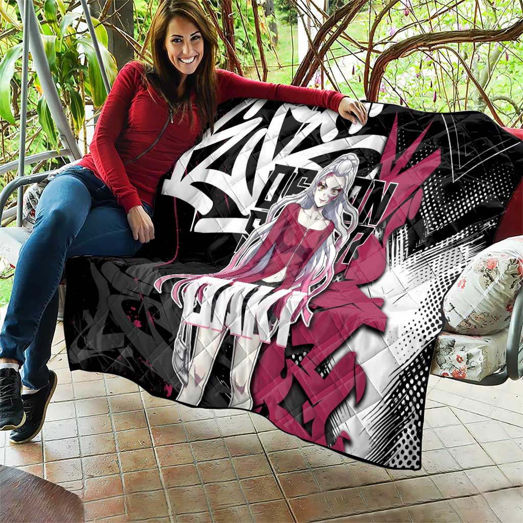 Daki Demon Slayer Quilt Pink Graffiti Anime Aesthetic