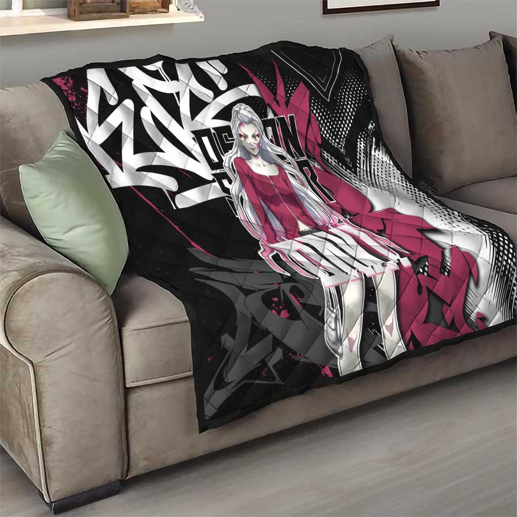 Daki Demon Slayer Quilt Pink Graffiti Anime Aesthetic