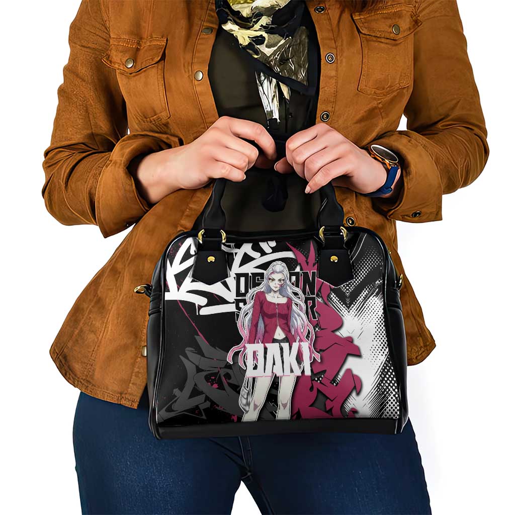 Daki Demon Slayer Shoulder Handbag Pink Graffiti Anime Aesthetic