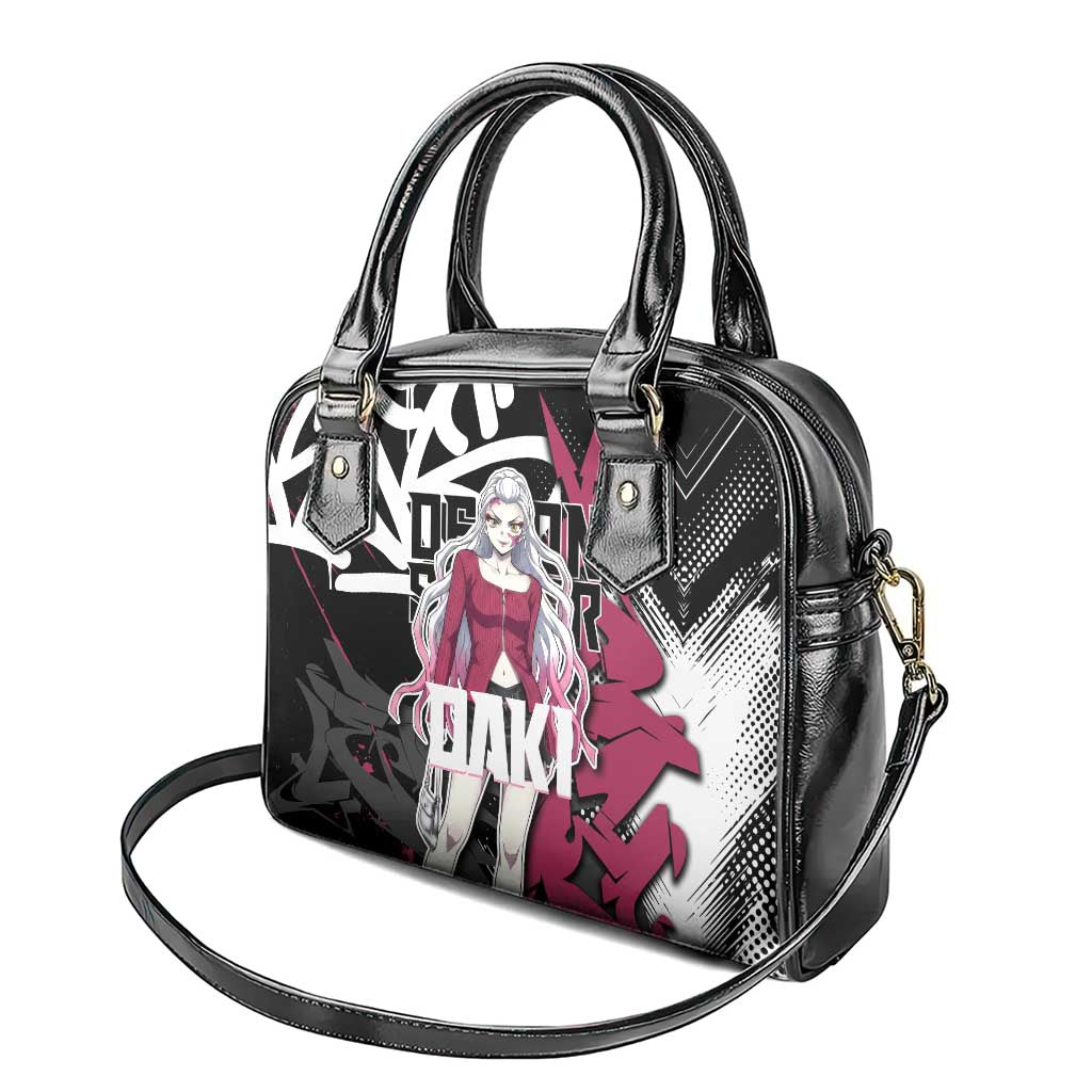 Daki Demon Slayer Shoulder Handbag Pink Graffiti Anime Aesthetic