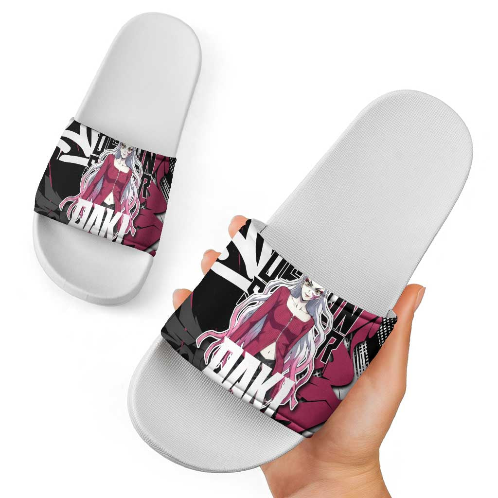 Daki Demon Slayer Slide Sandals Pink Graffiti Anime Aesthetic