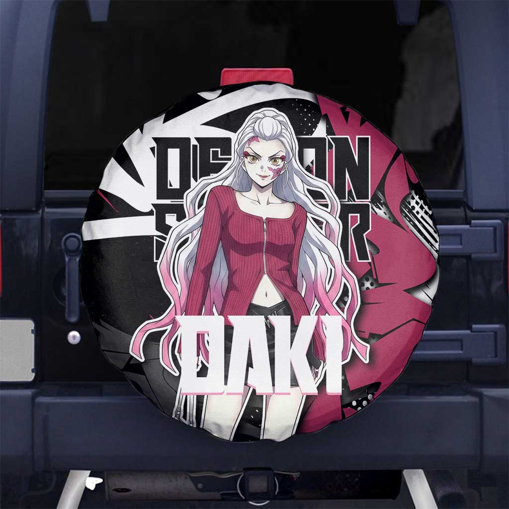 Daki Demon Slayer Spare Tire Cover Pink Graffiti Anime Aesthetic