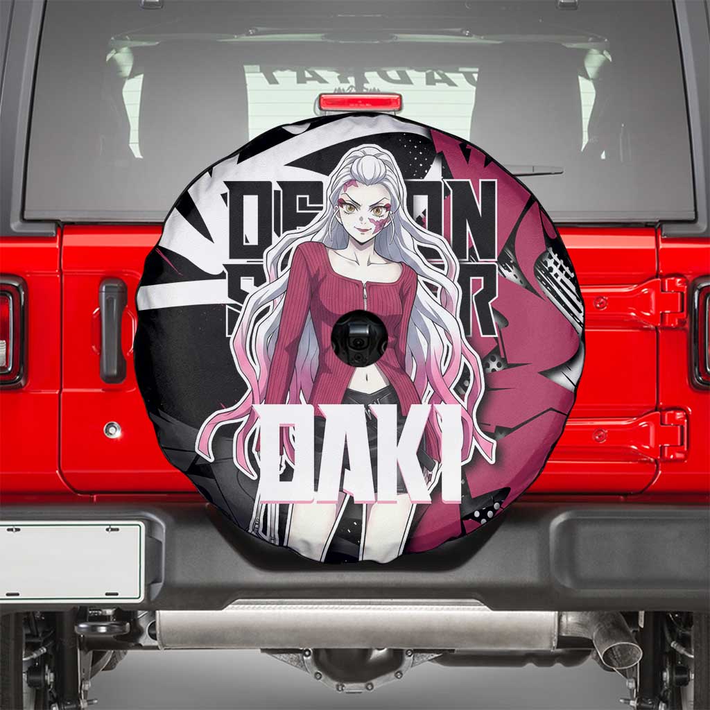 Daki Demon Slayer Spare Tire Cover Pink Graffiti Anime Aesthetic