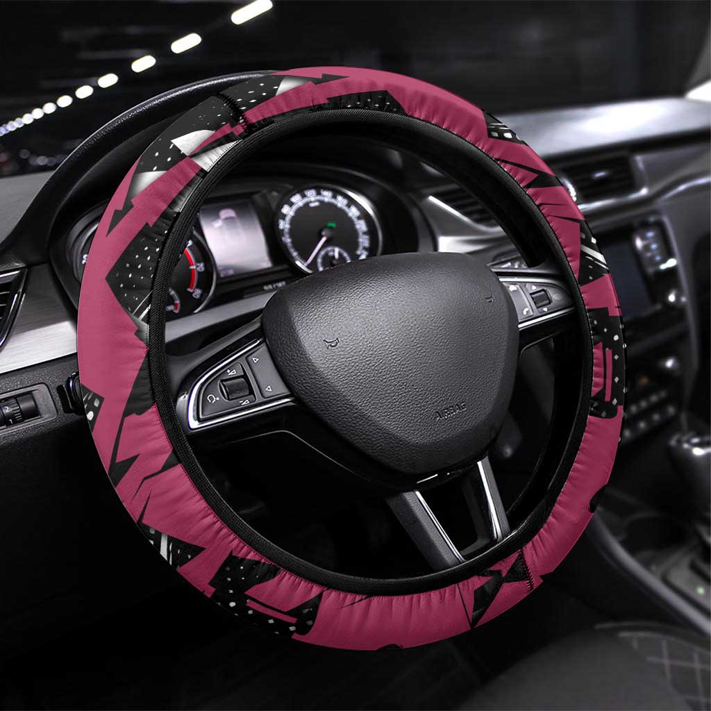 Daki Demon Slayer Steering Wheel Cover Pink Graffiti Anime Aesthetic