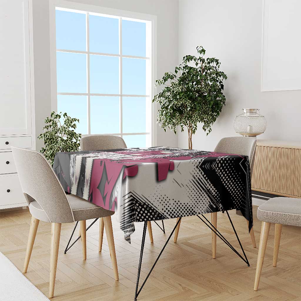 Daki Demon Slayer Tablecloth Pink Graffiti Anime Aesthetic