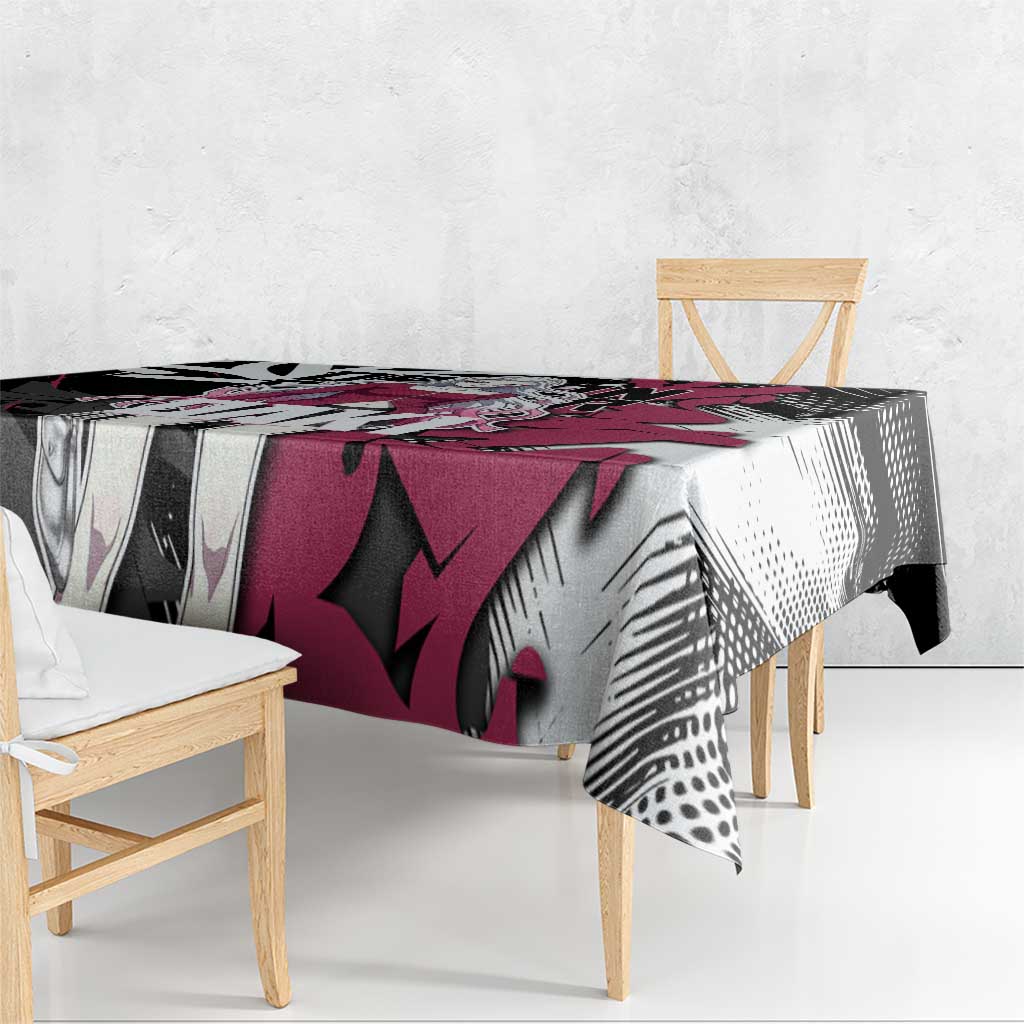 Daki Demon Slayer Tablecloth Pink Graffiti Anime Aesthetic