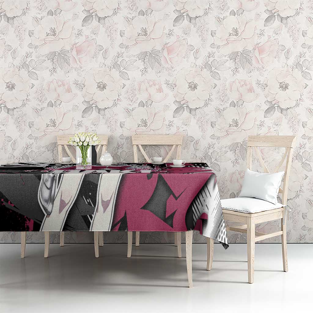 Daki Demon Slayer Tablecloth Pink Graffiti Anime Aesthetic