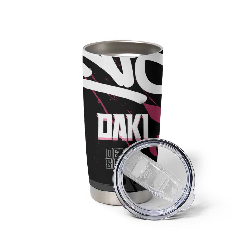 Daki Demon Slayer Tumbler Cup Pink Graffiti Anime Aesthetic