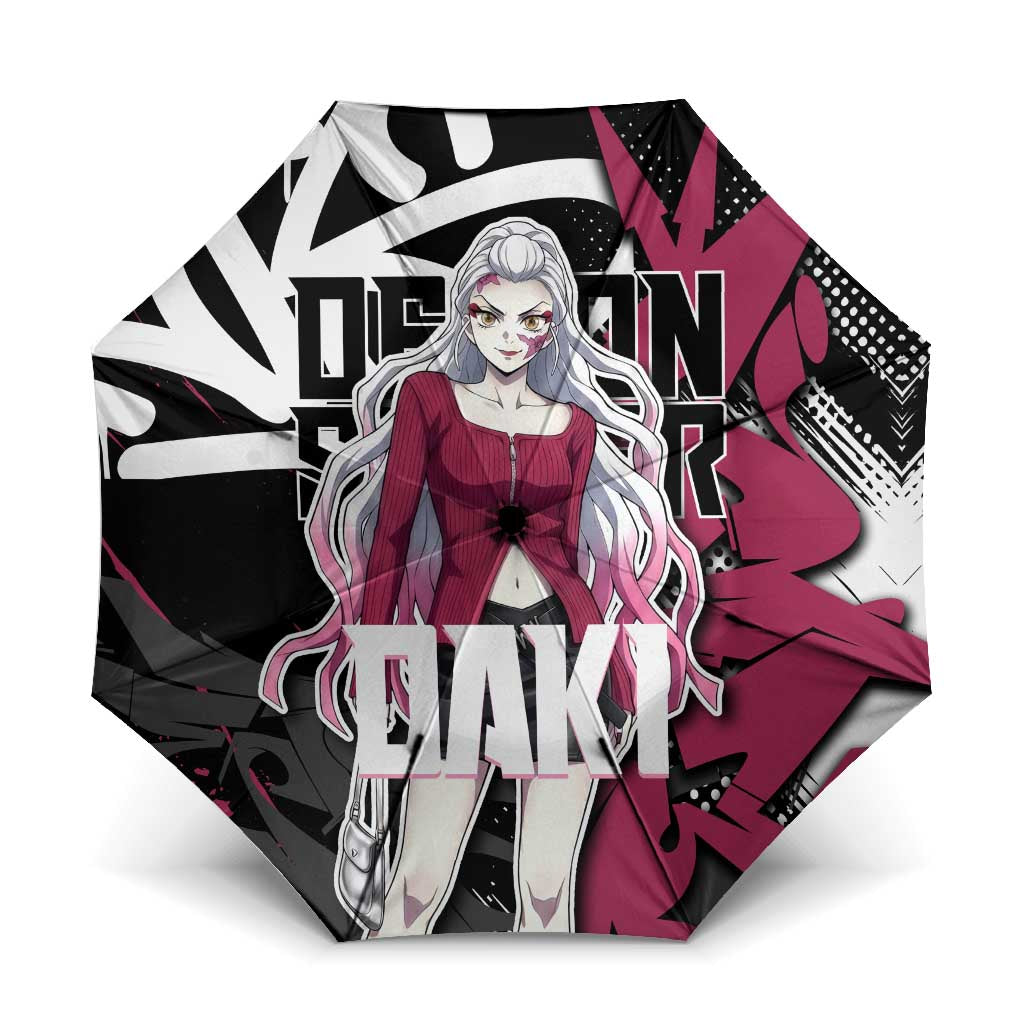 Daki Demon Slayer Umbrella Pink Graffiti Anime Aesthetic