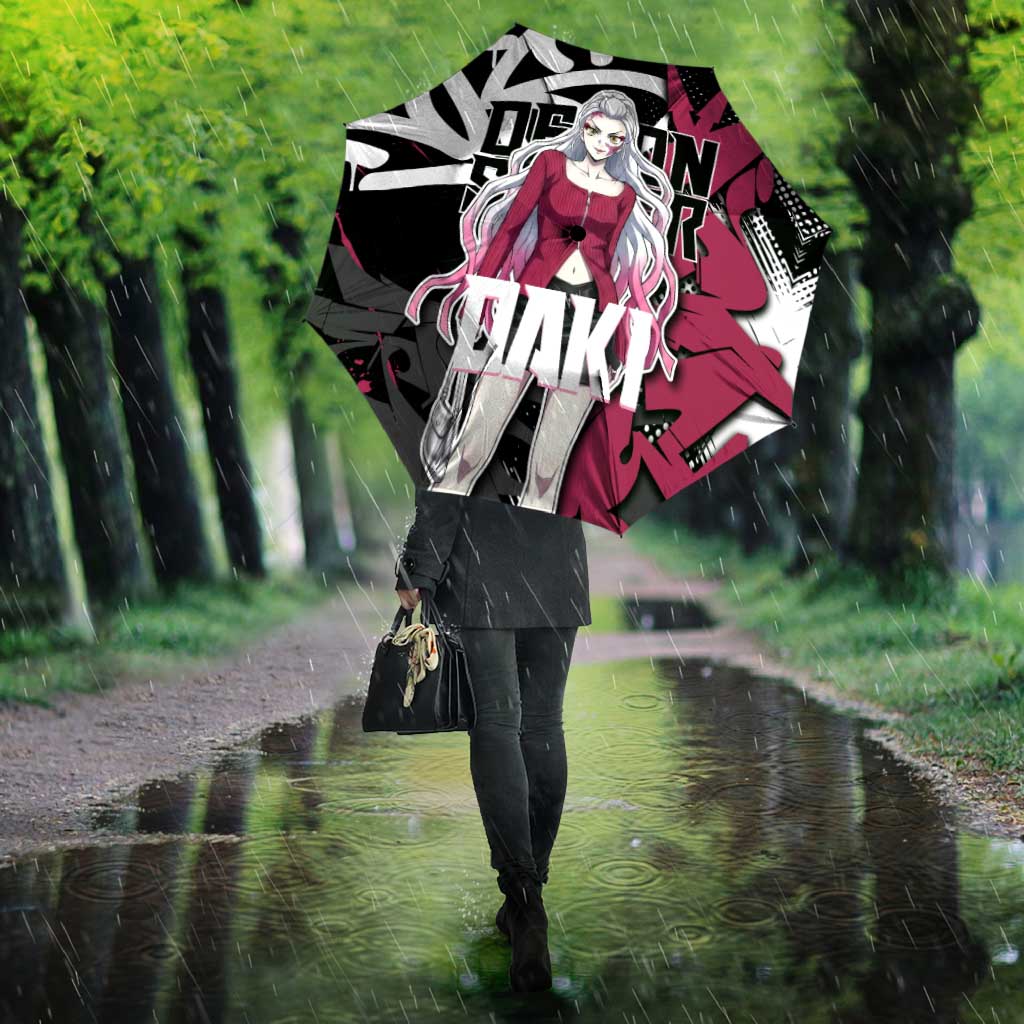 Daki Demon Slayer Umbrella Pink Graffiti Anime Aesthetic