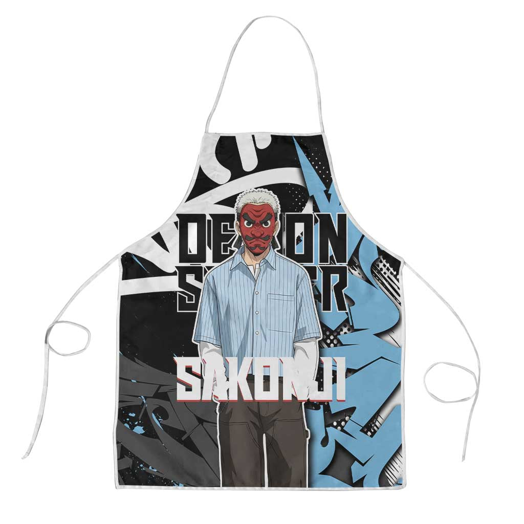 Sakonji Demon Slayer Apron Blue Graffiti Anime Style