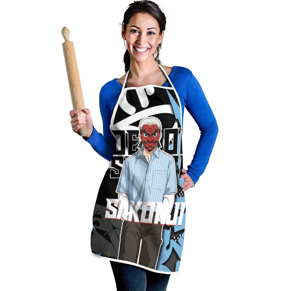 Sakonji Demon Slayer Apron Blue Graffiti Anime Style