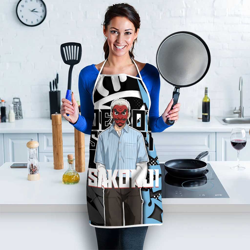 Sakonji Demon Slayer Apron Blue Graffiti Anime Style