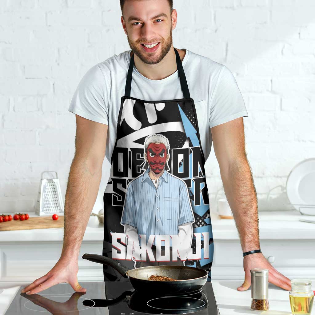 Sakonji Demon Slayer Apron Blue Graffiti Anime Style