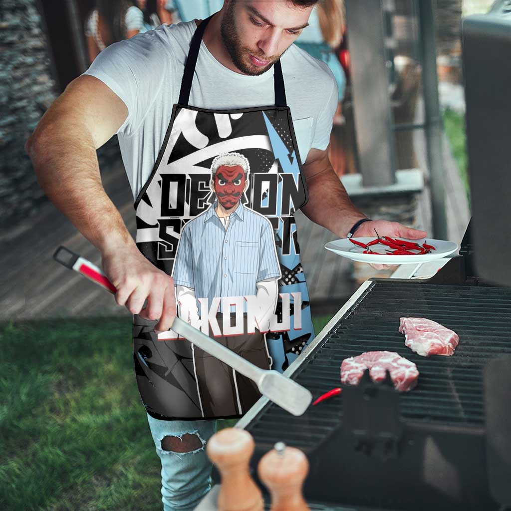 Sakonji Demon Slayer Apron Blue Graffiti Anime Style