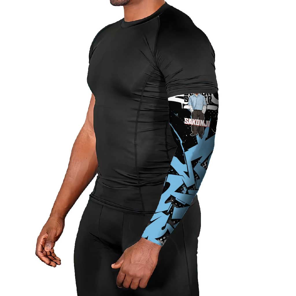 Sakonji Demon Slayer Arm Sleeves Blue Graffiti Anime Style