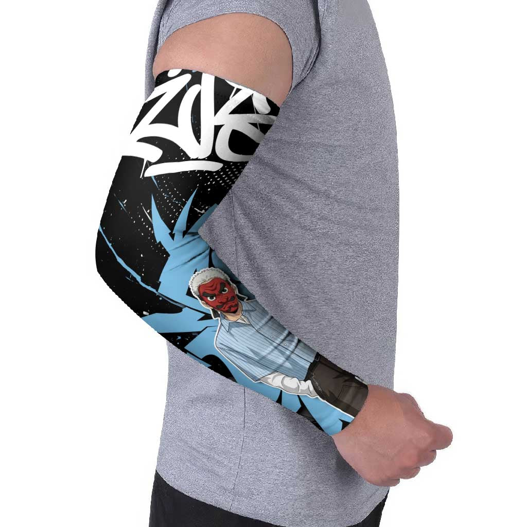 Sakonji Demon Slayer Arm Sleeves Blue Graffiti Anime Style
