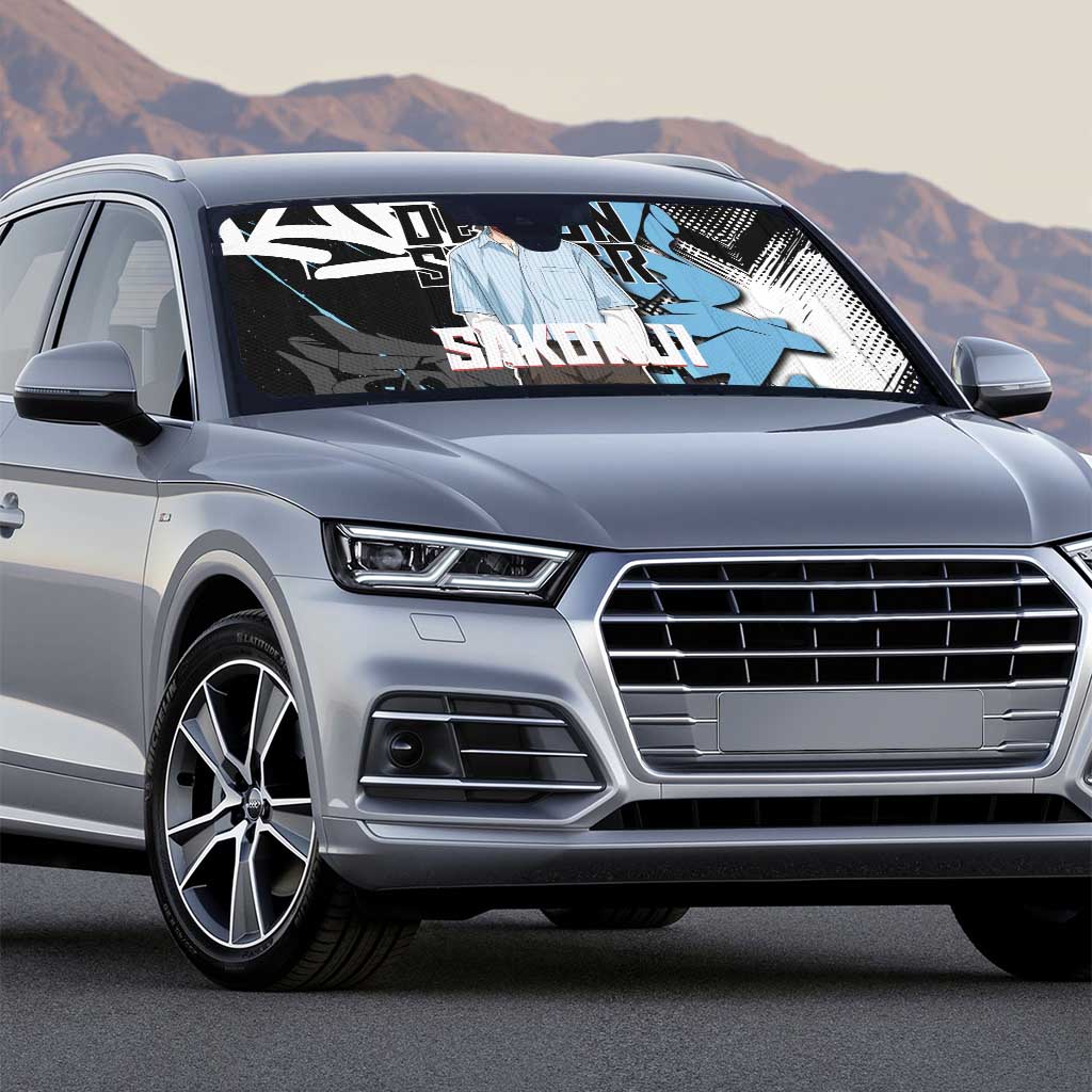 Sakonji Demon Slayer Auto Sun Shade Blue Graffiti Anime Style