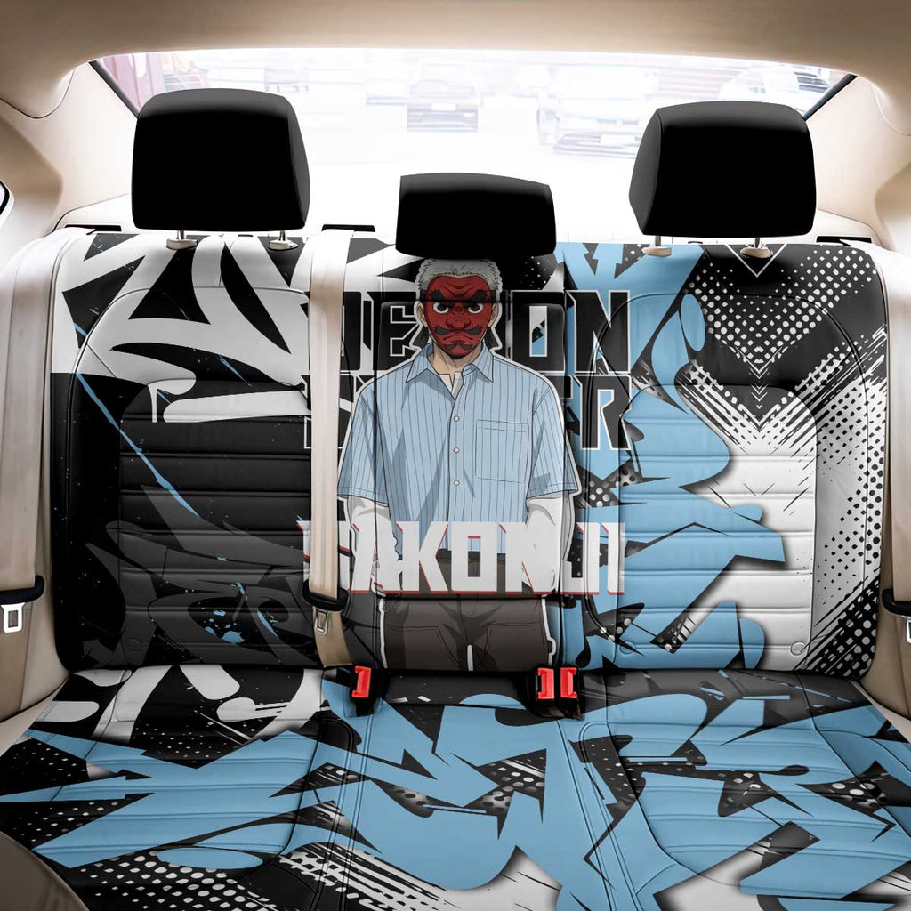 Sakonji Demon Slayer Back Car Seat Cover Blue Graffiti Anime Style