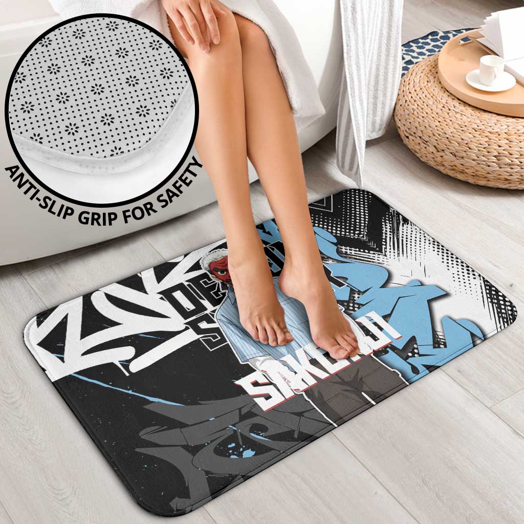 Sakonji Demon Slayer Bathroom Set Blue Graffiti Anime Style
