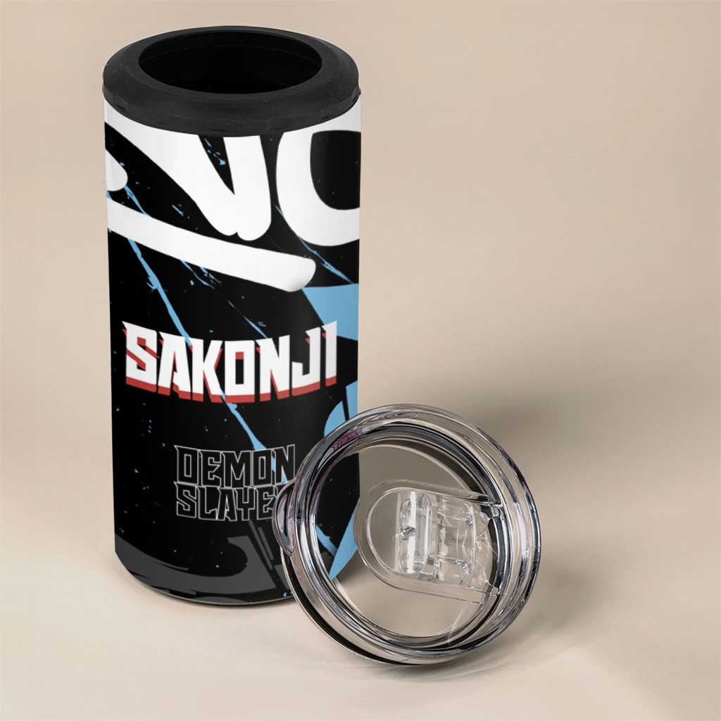 Sakonji Demon Slayer 4 in 1 Can Cooler Tumbler Blue Graffiti Anime Style