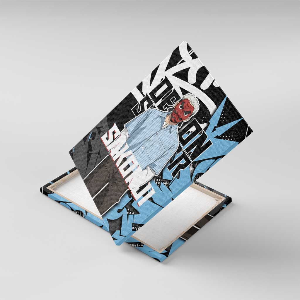 Sakonji Demon Slayer Canvas Wall Art Blue Graffiti Anime Style