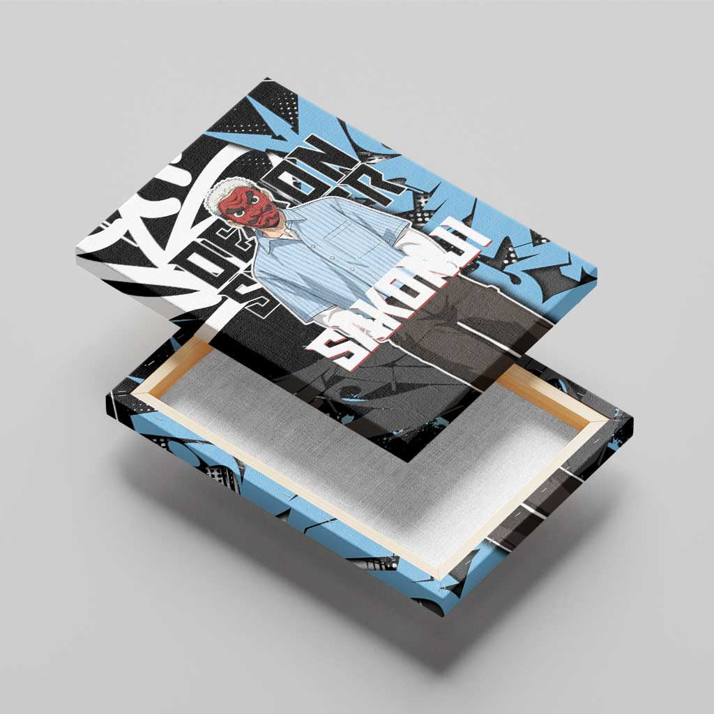 Sakonji Demon Slayer Canvas Wall Art Blue Graffiti Anime Style