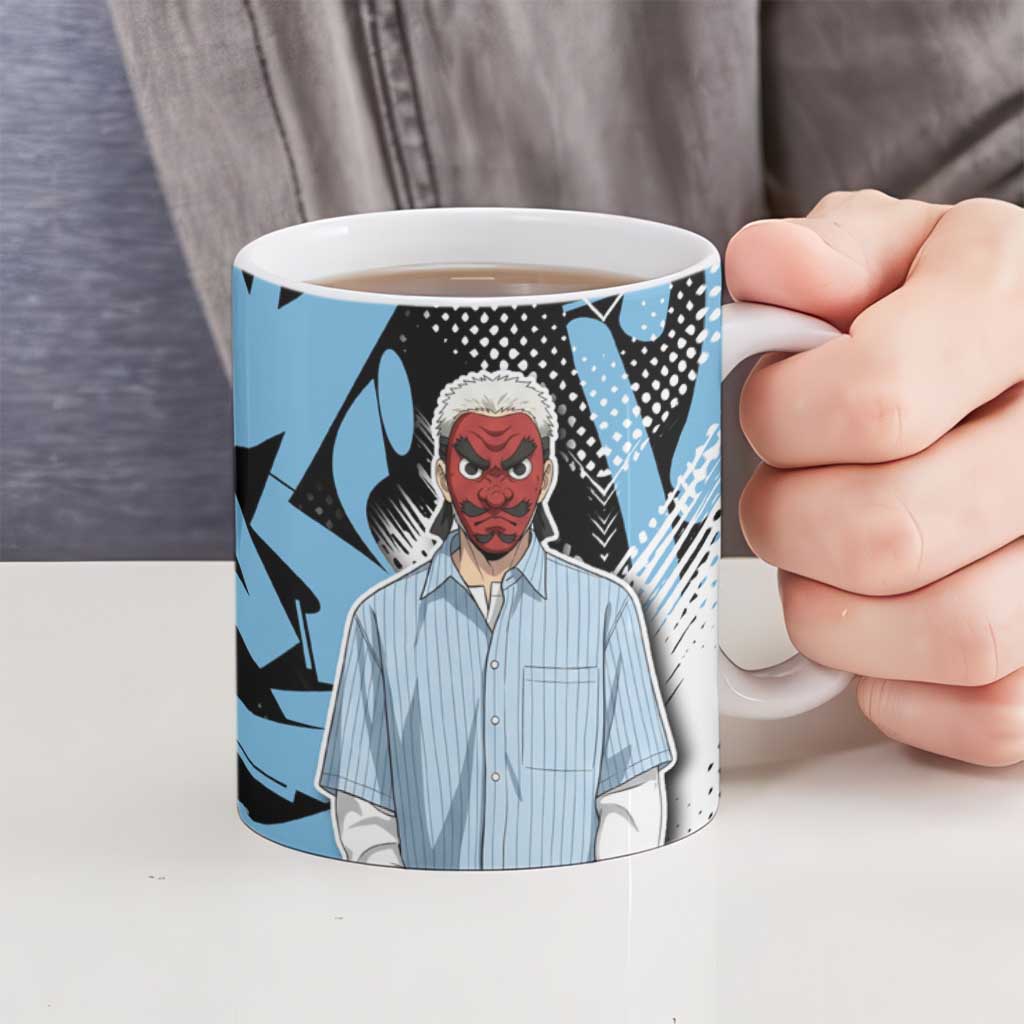 Sakonji Demon Slayer Ceramic Mug Blue Graffiti Anime Style