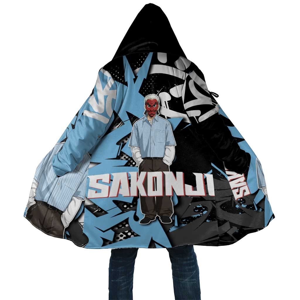 Sakonji Demon Slayer Cloak Blue Graffiti Anime Style