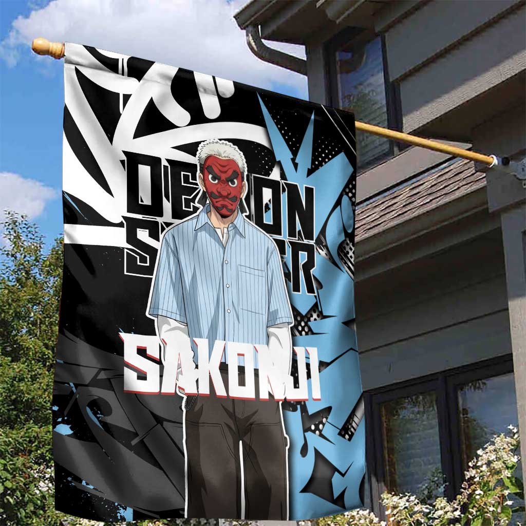 Sakonji Demon Slayer Garden Flag Blue Graffiti Anime Style