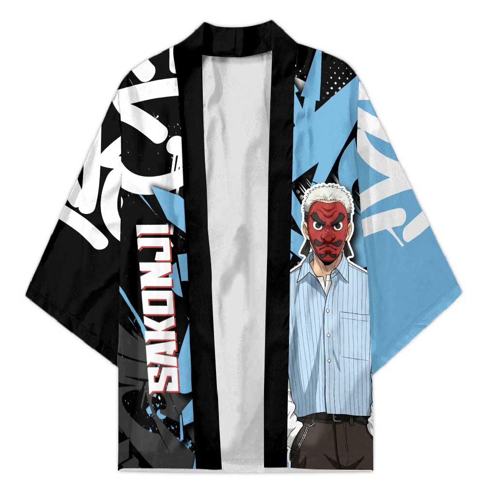 Sakonji Demon Slayer Kimono Blue Graffiti Anime Style