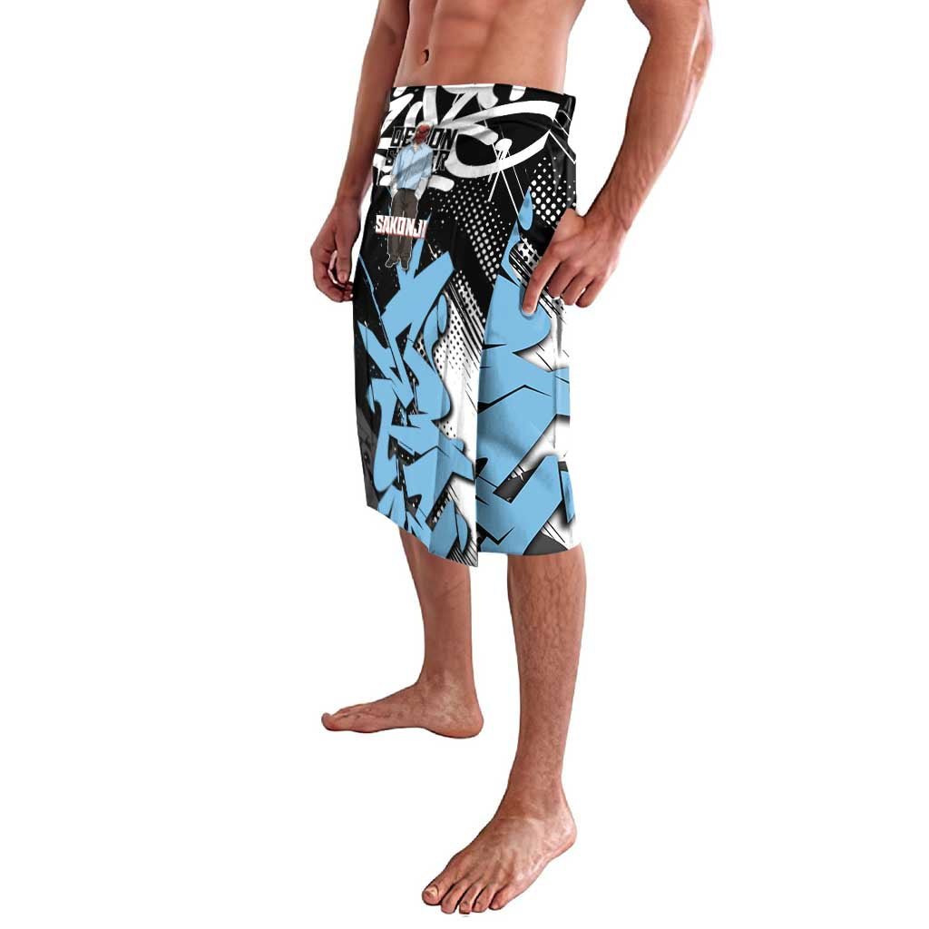 Sakonji Demon Slayer Lavalava Blue Graffiti Anime Style