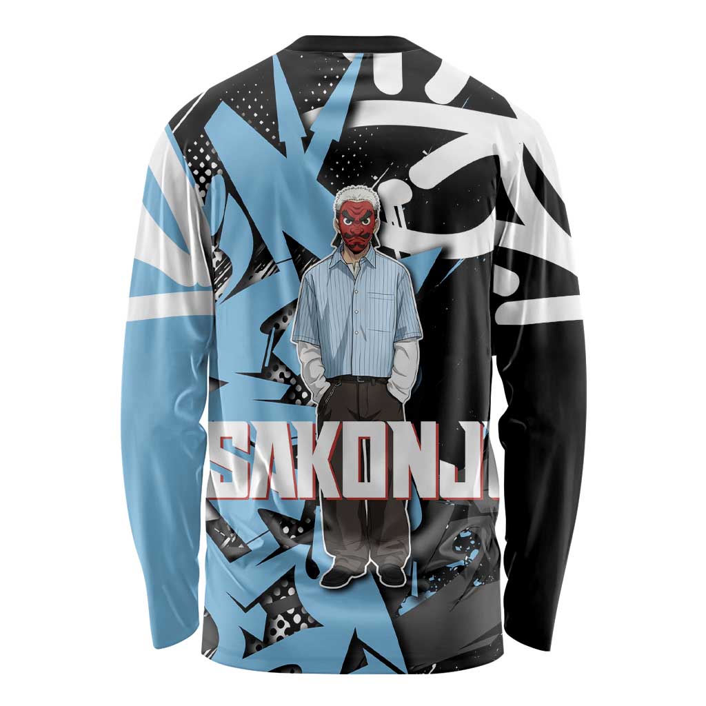 Sakonji Demon Slayer Long Sleeve Shirt Blue Graffiti Anime Style