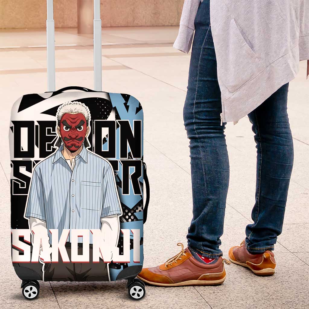 Sakonji Demon Slayer Luggage Cover Blue Graffiti Anime Style