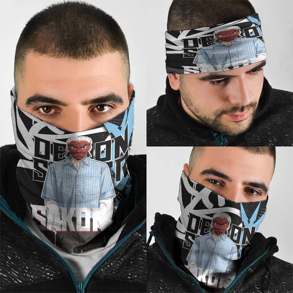 Sakonji Demon Slayer Neck Gaiter Blue Graffiti Anime Style