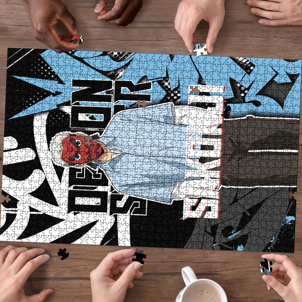 Sakonji Demon Slayer Puzzle Blue Graffiti Anime Style