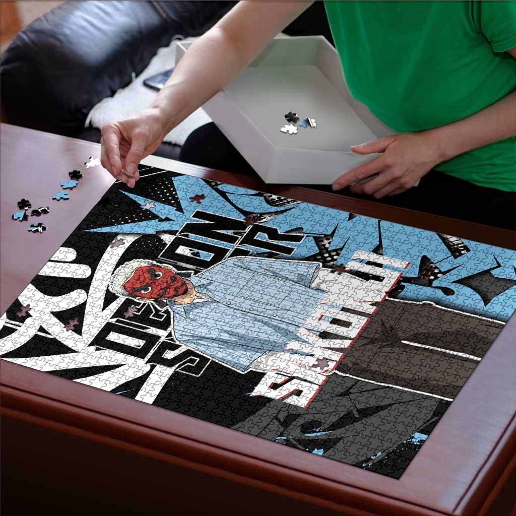 Sakonji Demon Slayer Puzzle Blue Graffiti Anime Style