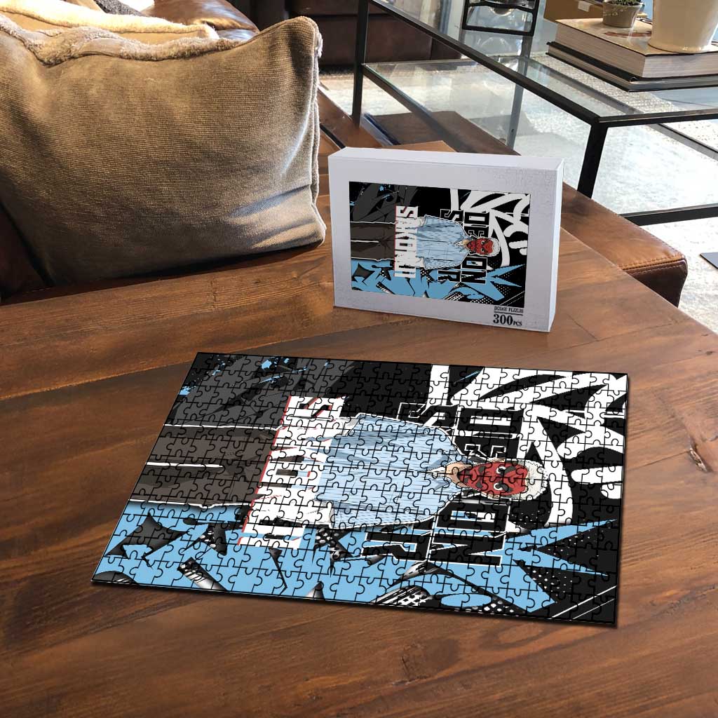 Sakonji Demon Slayer Puzzle Blue Graffiti Anime Style