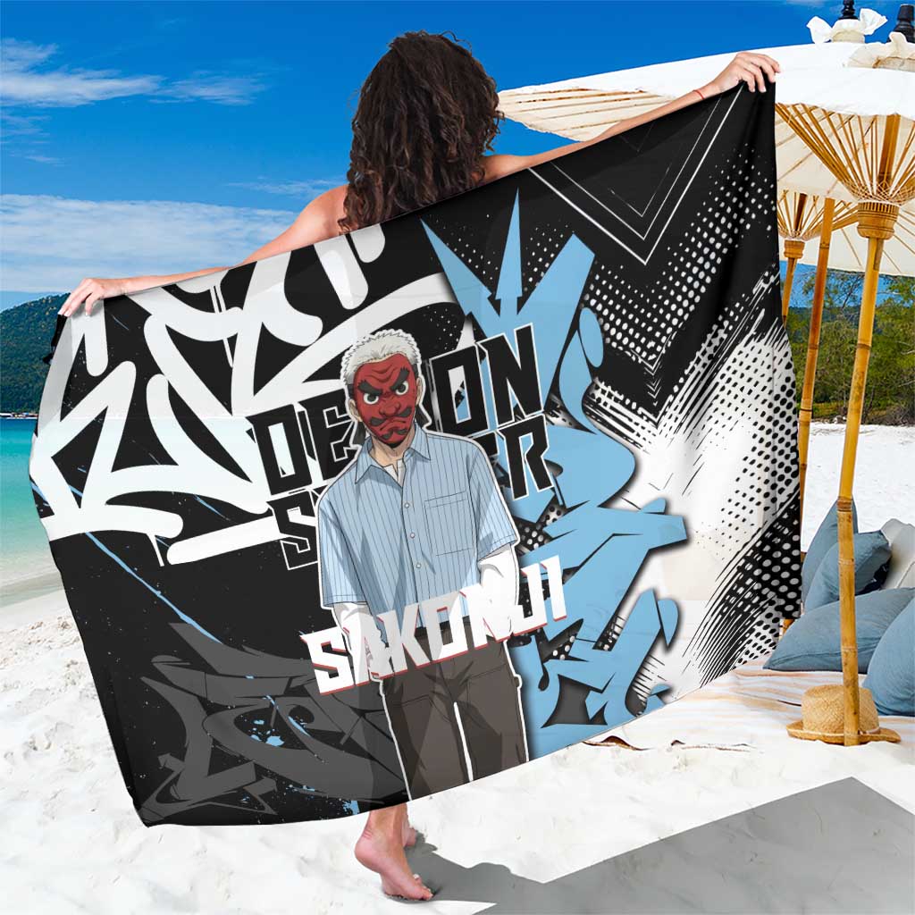Sakonji Demon Slayer Sarong Blue Graffiti Anime Style