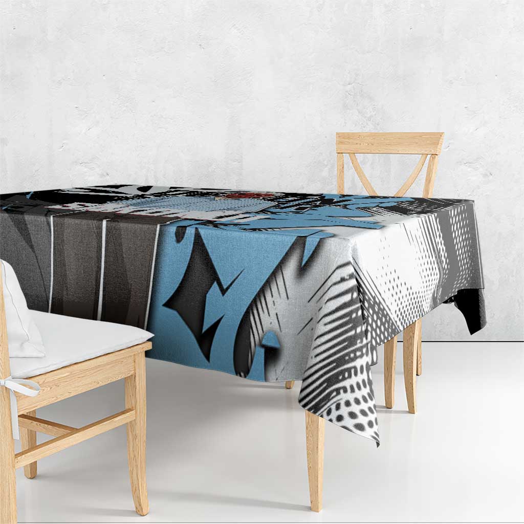 Sakonji Demon Slayer Tablecloth Blue Graffiti Anime Style