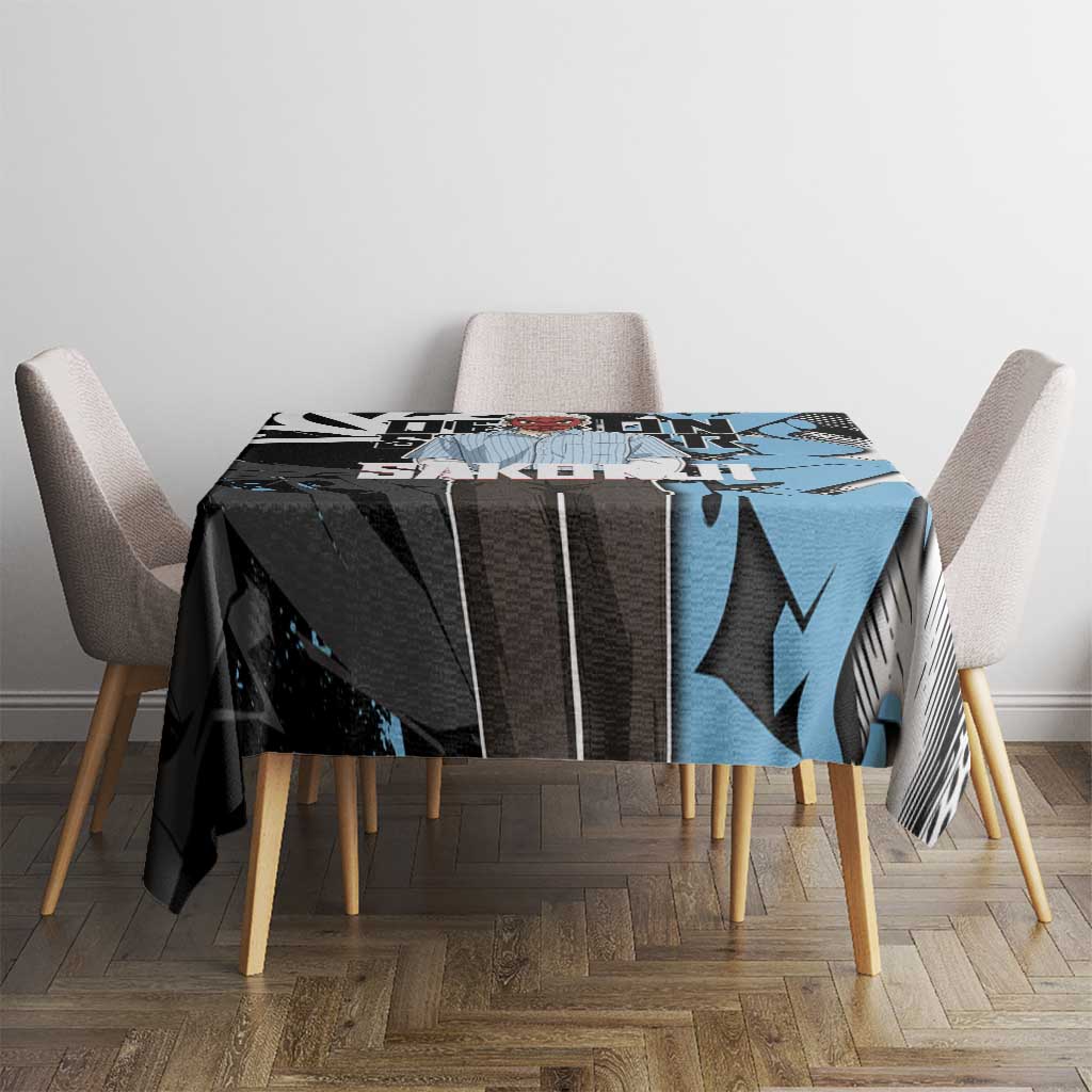 Sakonji Demon Slayer Tablecloth Blue Graffiti Anime Style