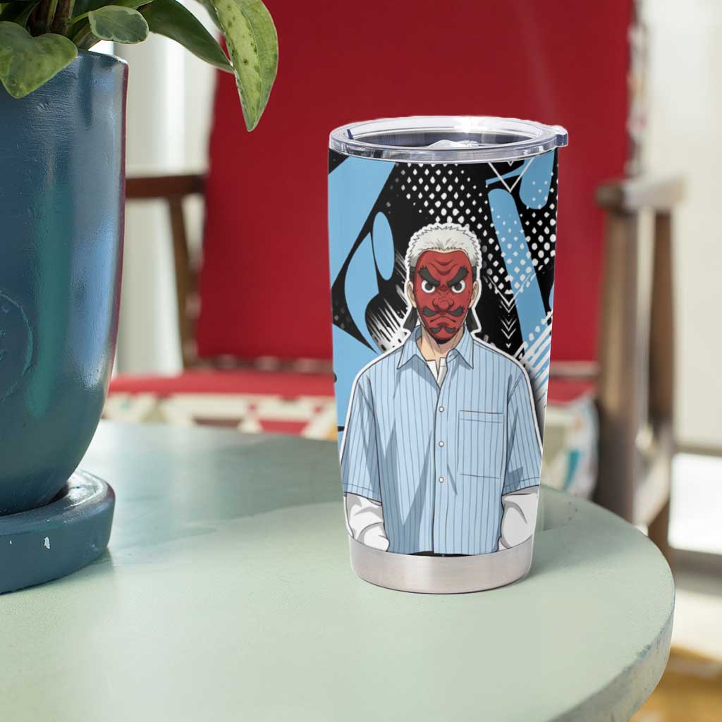 Sakonji Demon Slayer Tumbler Cup Blue Graffiti Anime Style