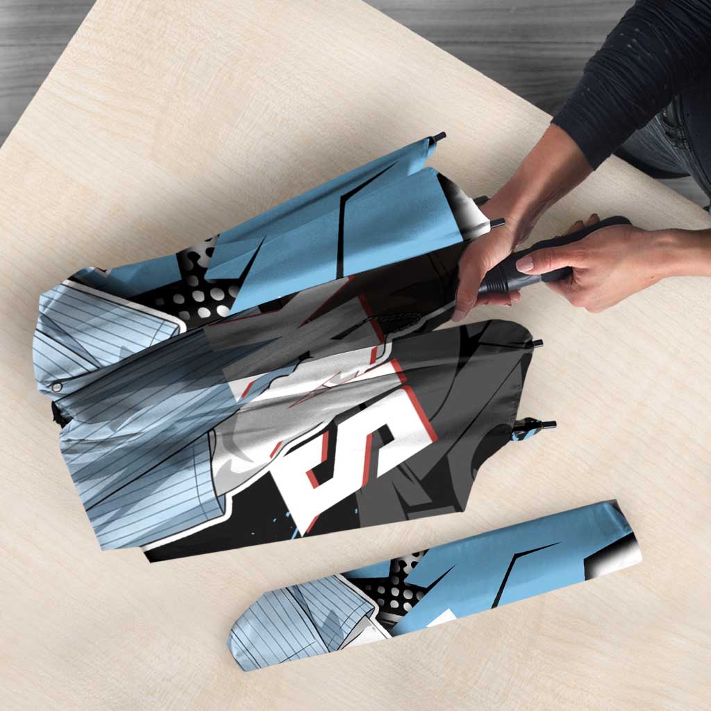 Sakonji Demon Slayer Umbrella Blue Graffiti Anime Style