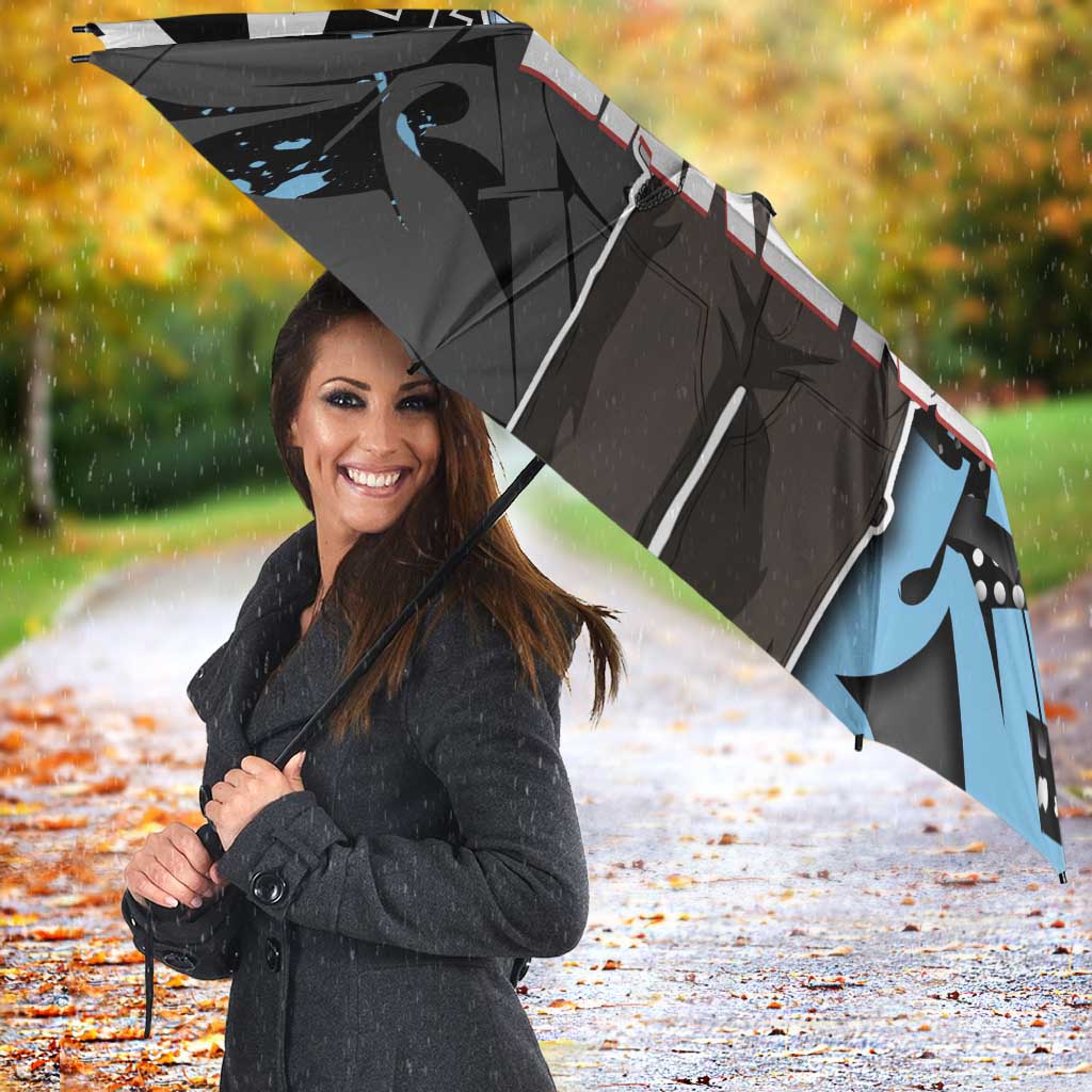 Sakonji Demon Slayer Umbrella Blue Graffiti Anime Style
