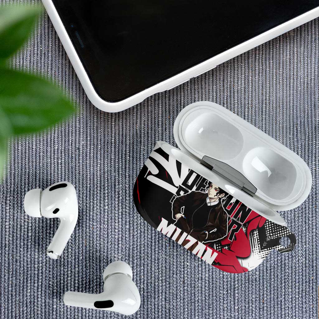 Muzan Demon Slayer AirPods Case Red Graffiti Anime Aesthetic