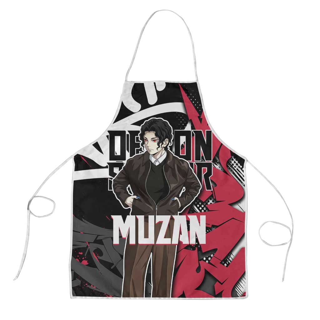 Muzan Demon Slayer Apron Red Graffiti Anime Aesthetic