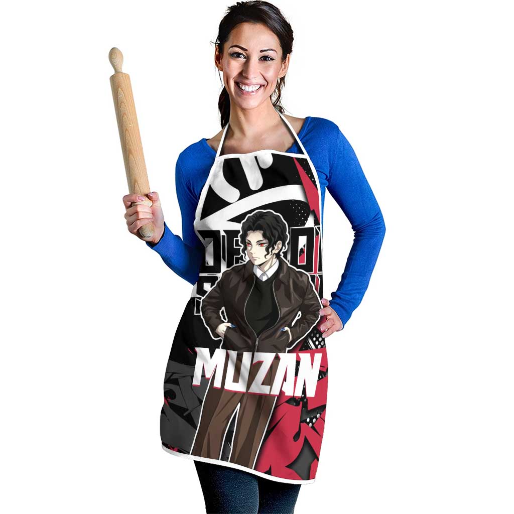 Muzan Demon Slayer Apron Red Graffiti Anime Aesthetic