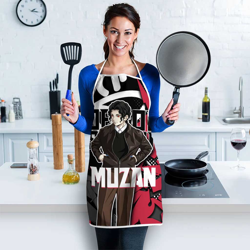 Muzan Demon Slayer Apron Red Graffiti Anime Aesthetic
