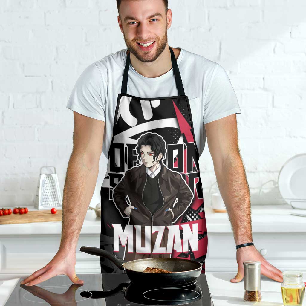 Muzan Demon Slayer Apron Red Graffiti Anime Aesthetic